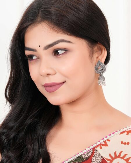Women'S Indian Bollywood Stylish Az838 Oxidised Earrings Traditional Ethnic Jhumka/Jhumki Earrings For Women Unique Design Az838 Ox Er5 | Krishty Kala Studios