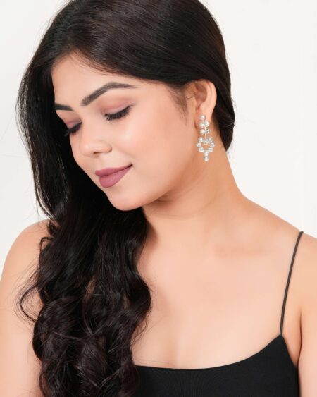 Women'S Indo Western Teardrop Shaped Party Wear Ethnic Stud Earrings For Women Az838 Ox Er30 | Krishty Kala Studios