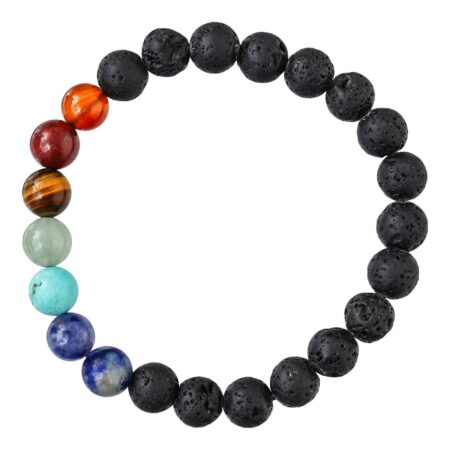 7 Chakra Bracelet For Women Men'S Gifts Protection Healing Crystal Bracelet 8Mm Gemstone Beaded Adjustable | Krishty Kala Studios