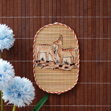 Bamboo Art Dear Painting For Home Decor | Bamboo Art Gift For Multiple Occasions | Krishty Kala Studios