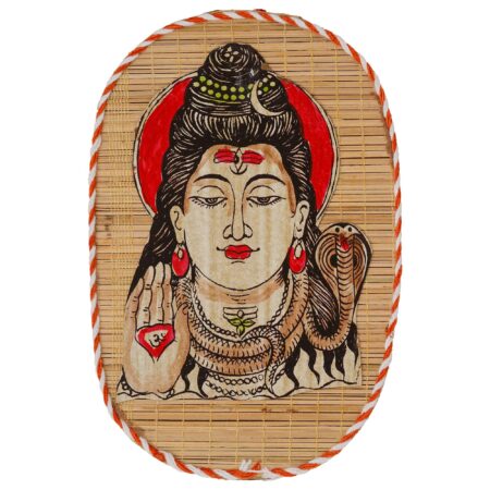Bamboo Hand Crafted Wall Hangings Of Lord Shiva For Home Decor | Bamboo Art For Wall Decor Painting | Krishty Kala Studios