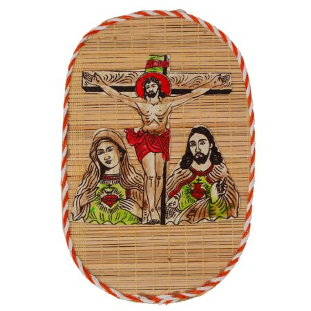 Jesus And Mother Marry Bamboo Design Hand Crafted Modern Interior Wall Hangings | Krishty Kala Studios