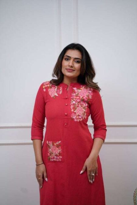 Women'S Cotton Printed Straight Kurti With Pant | Krishty Kala Studios